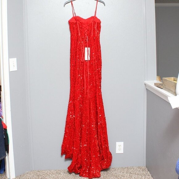 Lavetir NWT red sequin formal prom wedding Valentine’s Day date dress - Picture 2 of 8